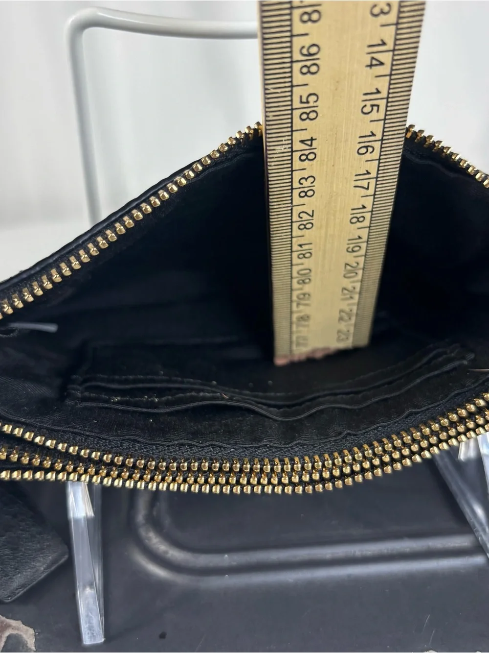 Coach Black Pebbled Leather Double Zip Wristlet Wallet